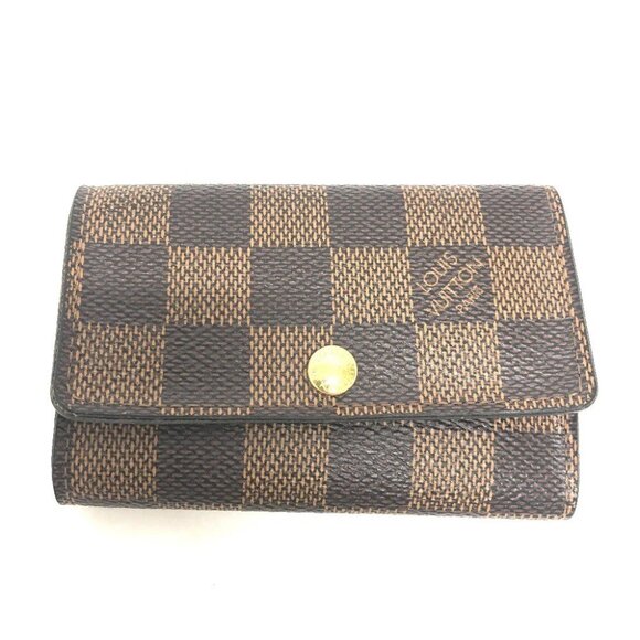 LOUIS VUITTON Multicles6 6 Accessory Key Case Damier Canvas Ebene - Picture 1 of 16